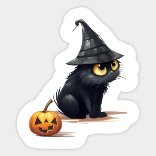 black cats for halloween Sticker